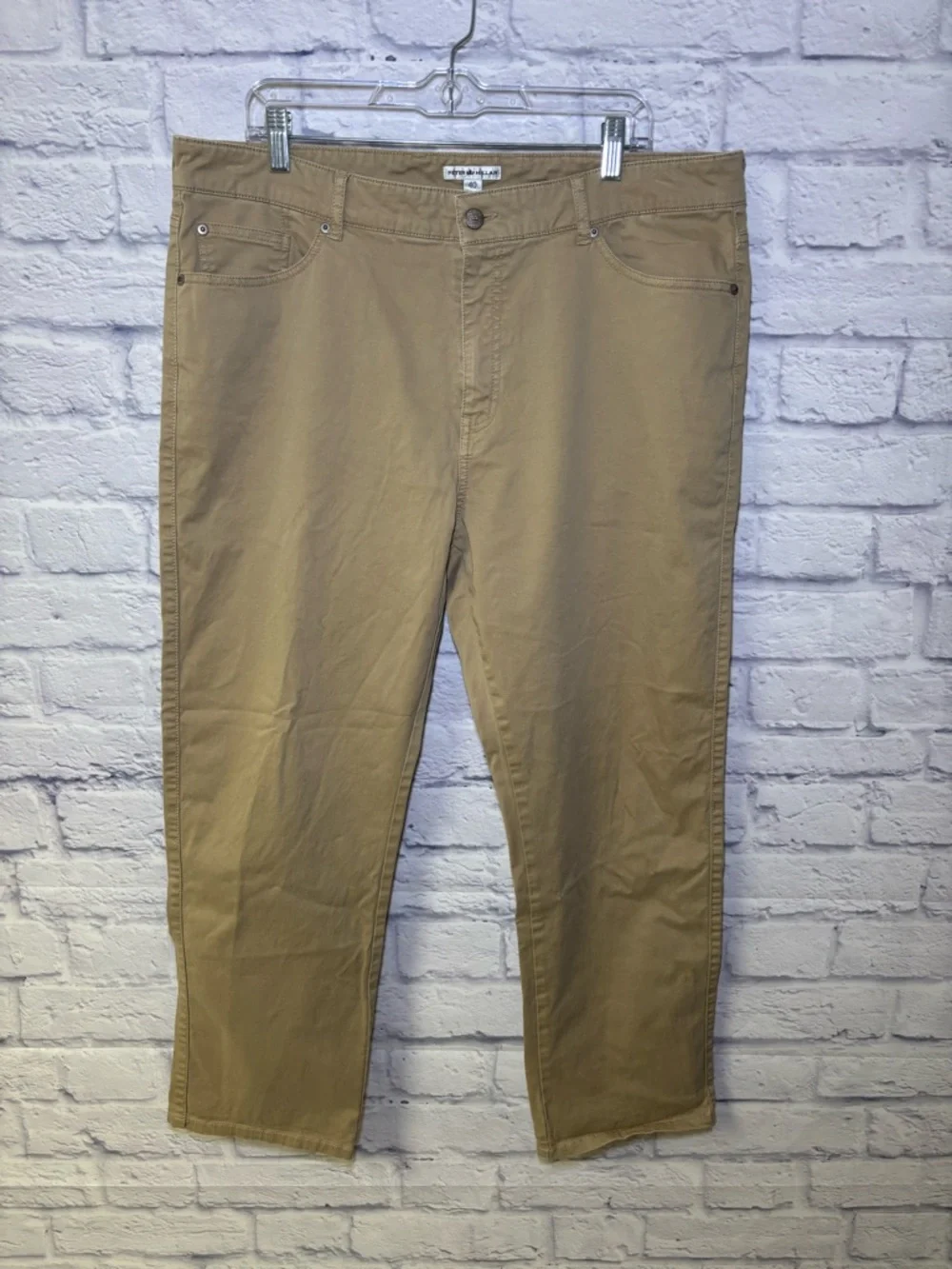 Peter Millar Crown Pants Mens 40x28 Crown Sport Five Pocket Khaki Cotton Canvas